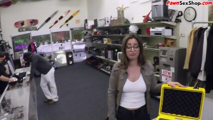 Big Ass Customer Rides Bosses Cock In POV In Pawnshop Office