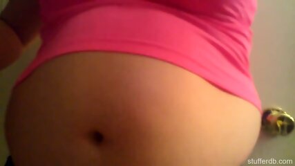feedee, belly play, fat, tight clothes