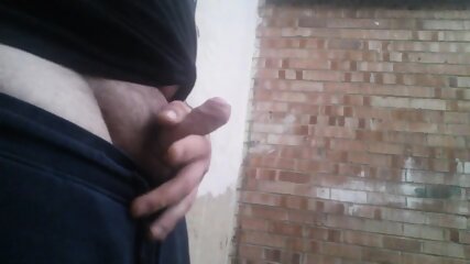 Me wanking outside this morning