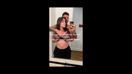 Slutty Ebony French Girlfriend Sucking Cock