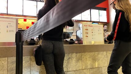 Friday night mall GF candid ass