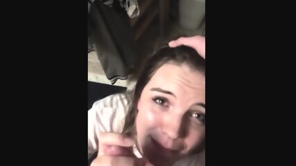 pov sloppy throbbing rough facefuck and deepthroat  blowjob bisexual step sister canadian slut