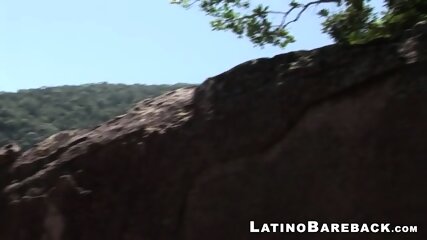 LatinoBareback, outdoor, threesome, tattoo