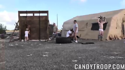 Hot Army Hunks Fucking Hard Outdoor In This Sexy Orgy