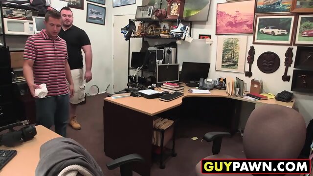 Fit blonde dude gets his tight ass rammed by a big dick