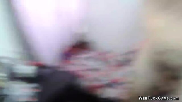 Tattooed butt ebony rides white dick on webcam