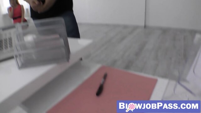 Perverted secretary Nesty pussy plowed vigorously in POV