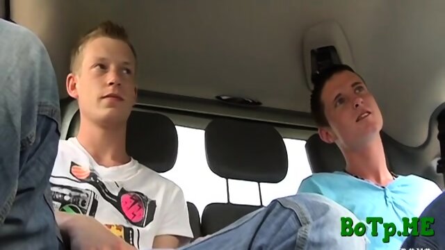 Gays with big cocks enjoy car sex