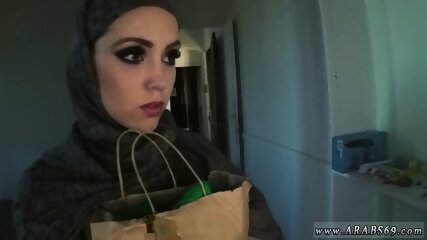 arab, hijab, cum in mouth, doggystyle