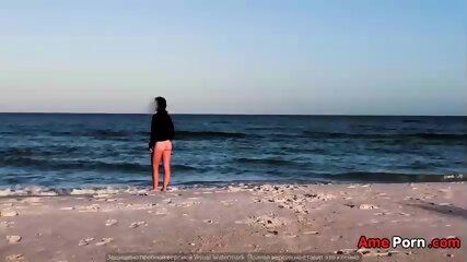 Getting Naked On Our Morning Beach Walk Ends With CUM On My Ass RISKY REAL PUBLIC SEX