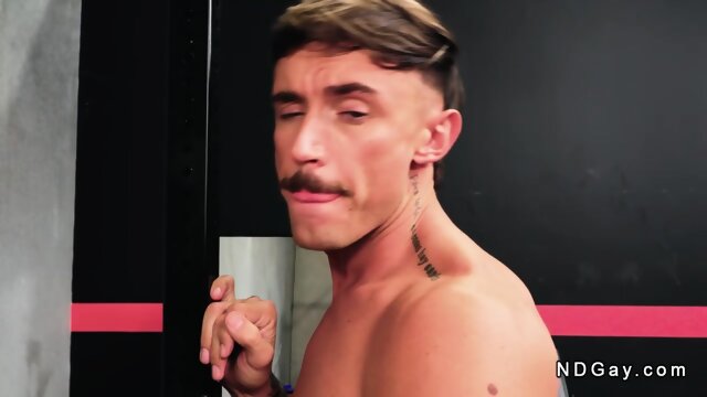 Gay couple anal fucking in the gym after workout