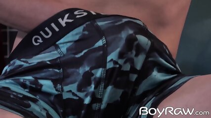 Horny twink fingering and wanking before deepthroating dick