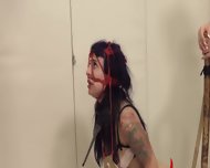 Ropes And Toys In Her Deep Asshole Banged By A Pig