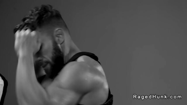 Muscle model anal fucks production assistant