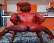 Phat Ass Riding Her Toy On A Chair