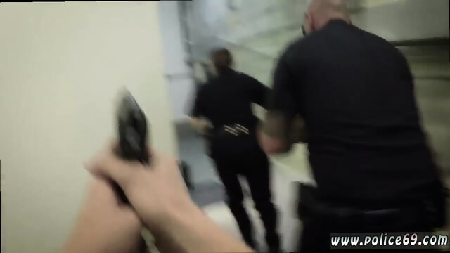 Police gang bang Break-In Attempt Suspect has to fuck his way out of pripatron's son