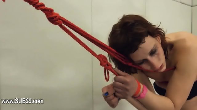 To much of rope and cute BDSM submissive sex