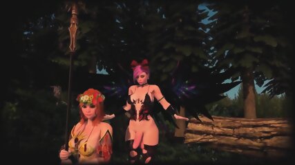 Shemale Fairy Fucks Amazon In The Forest - 3D Animation Cartoon Futa