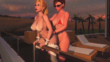 3D Anal Sex, Futanari Cartoon Porno - Redhead Shemale Fucks Tranny In Ass