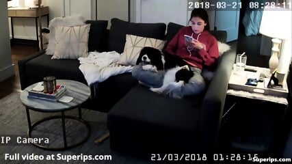 Teen, homemade, Couch Sex, Watching Porn