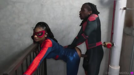Spider Woman Gets Fuck Before Going To Save The Day