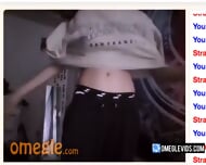 Shy Omegle Teen Flashes Massive Tits in Her Bedroom
