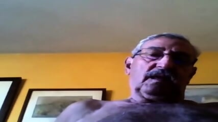 Grandpa Stroke On Webcam