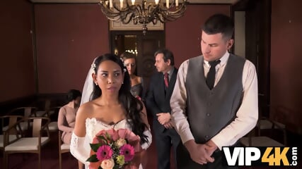 VIP4K. Horny Newlyweds Cant Resist And Get Intimate Right After Wedding