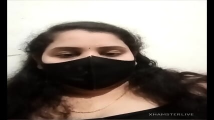 Anju Rani Strip Chat Model Face Flashing And Boobs Pressing