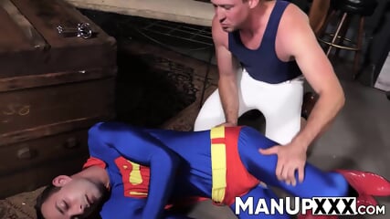 Horny Man In Costume Gets Dominated By A Tall Guy