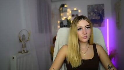 Busty petite teen blonde webcam solo show