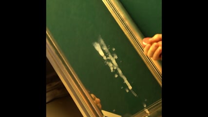 Huge cumshot on mirror