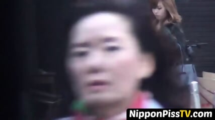 Japanese Women Shot Peeing In Open Latrine