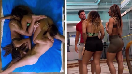 Deux Brésiliens Sexy Veulent Sa Bite Après Avoir Vu Son Solde Bancaire