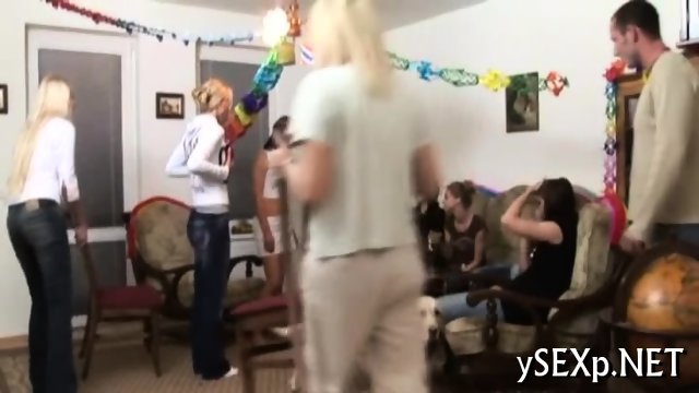 Incredible group sex action