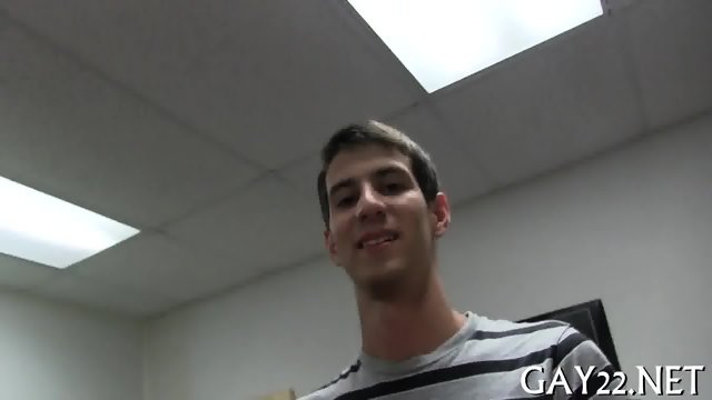 Sucking his thick young cock